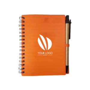 Plastic Cover Spiral Notepad with Pen