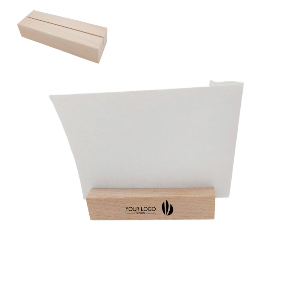 Natural Wood Place Card Holder