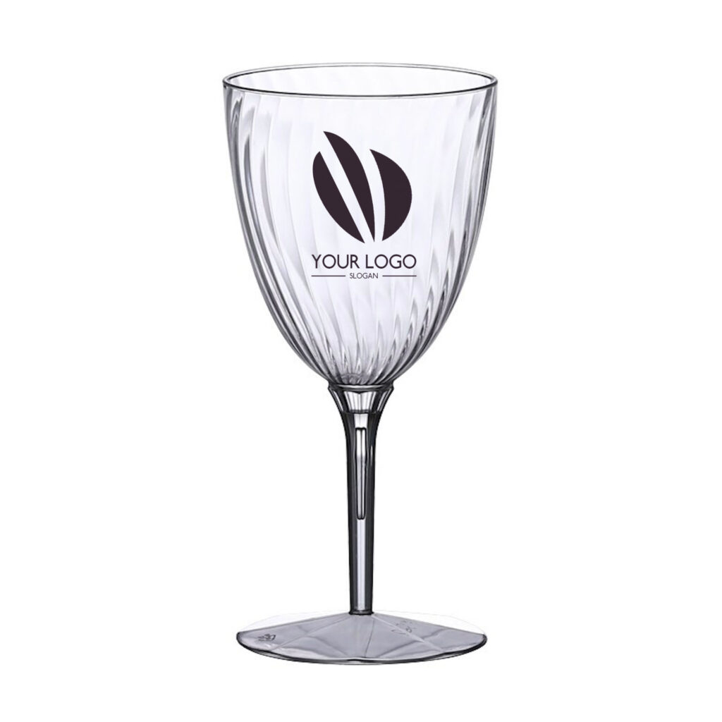 8oz Clear Plastic Wine Glasses