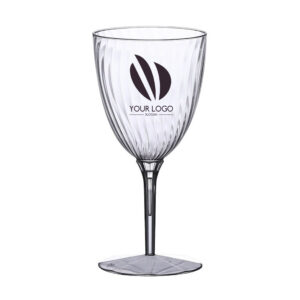 8oz Clear Plastic Wine Glasses