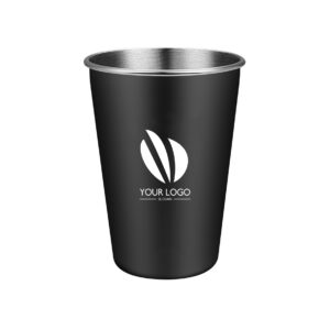 16oz Black Single Wall Camping Mug