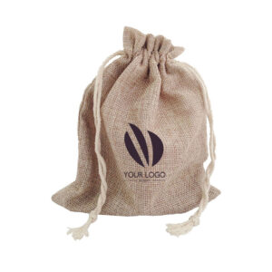 8in Linen-like Storage Bag Gunny Bag Drawstring Bag