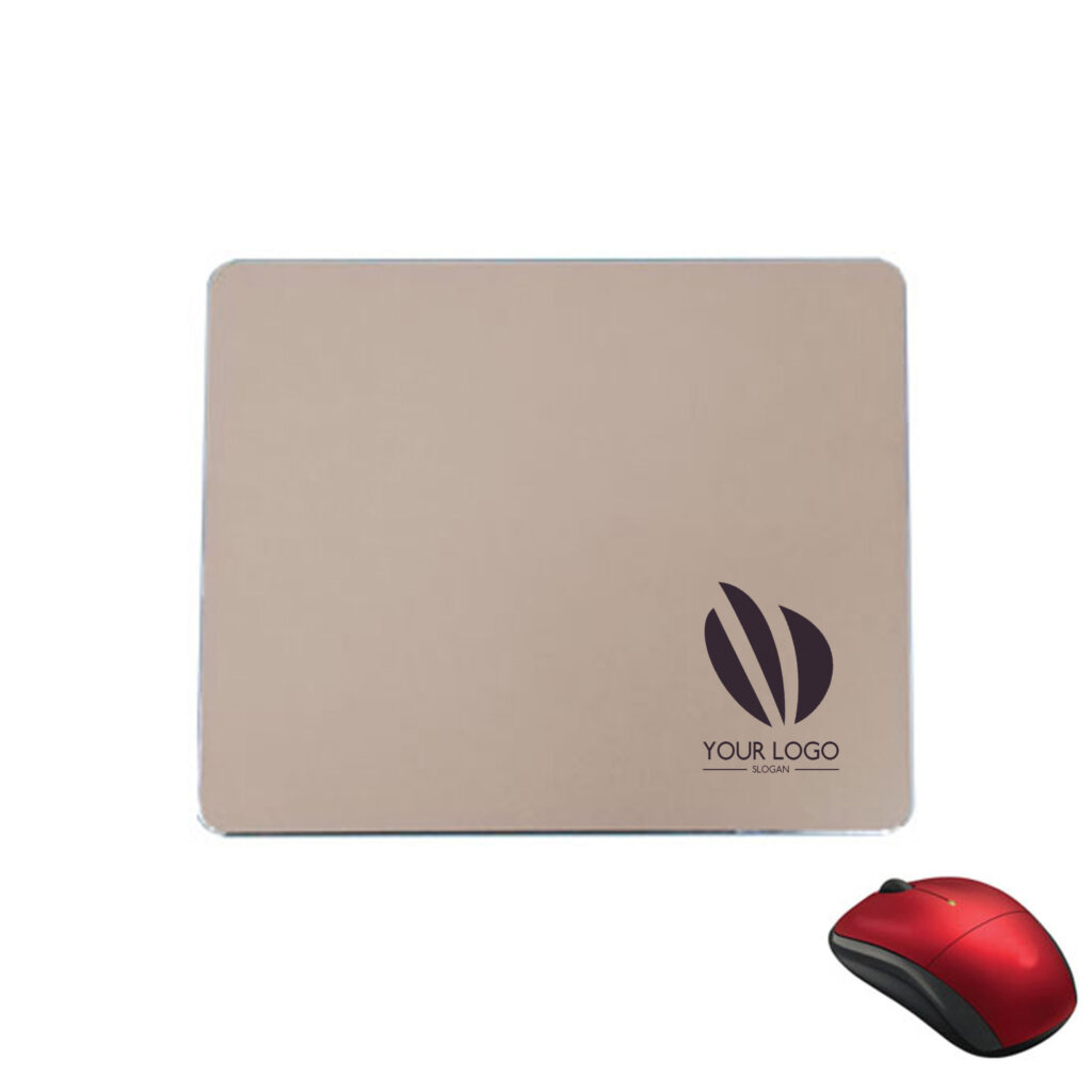 Gaming Aluminum Mouse Pad with Non-slip Rubber Base 8.6inx7in
