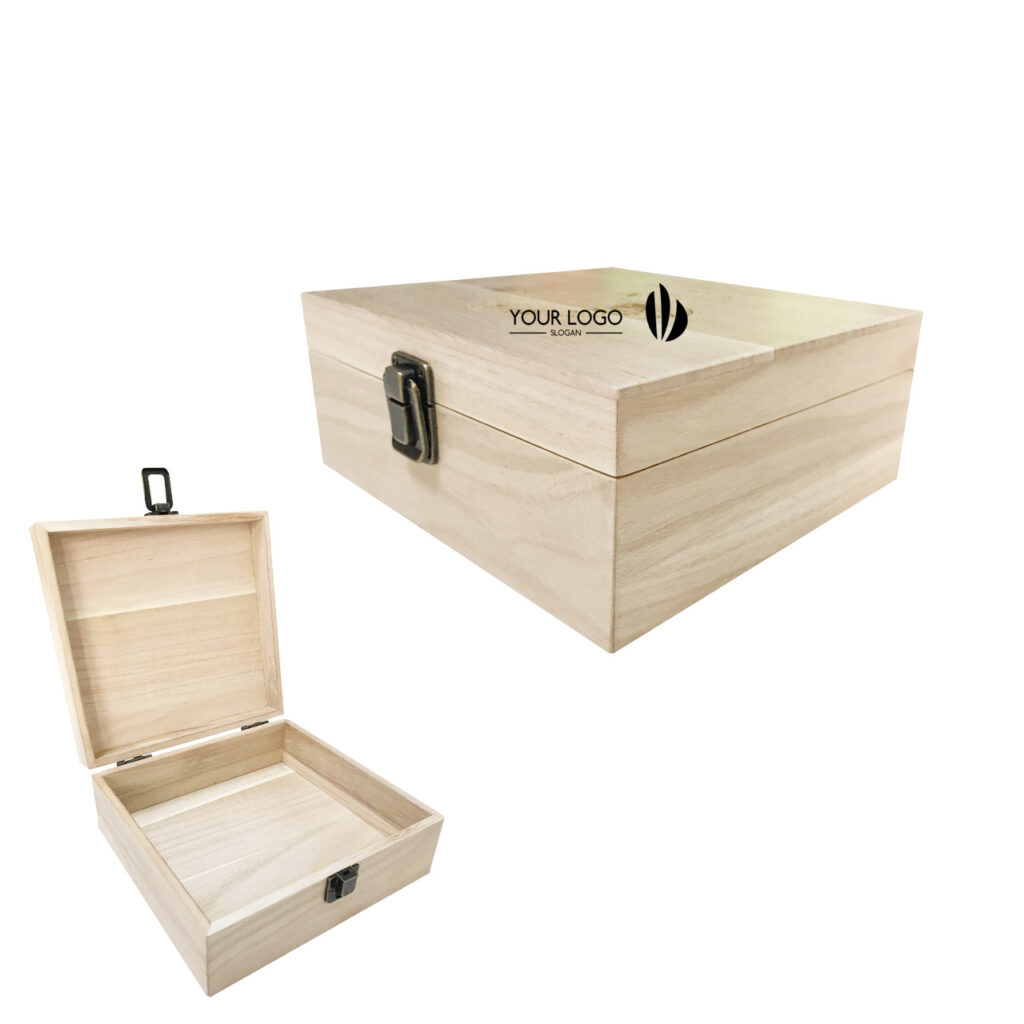 Wooden Jewelry Box with Clasp