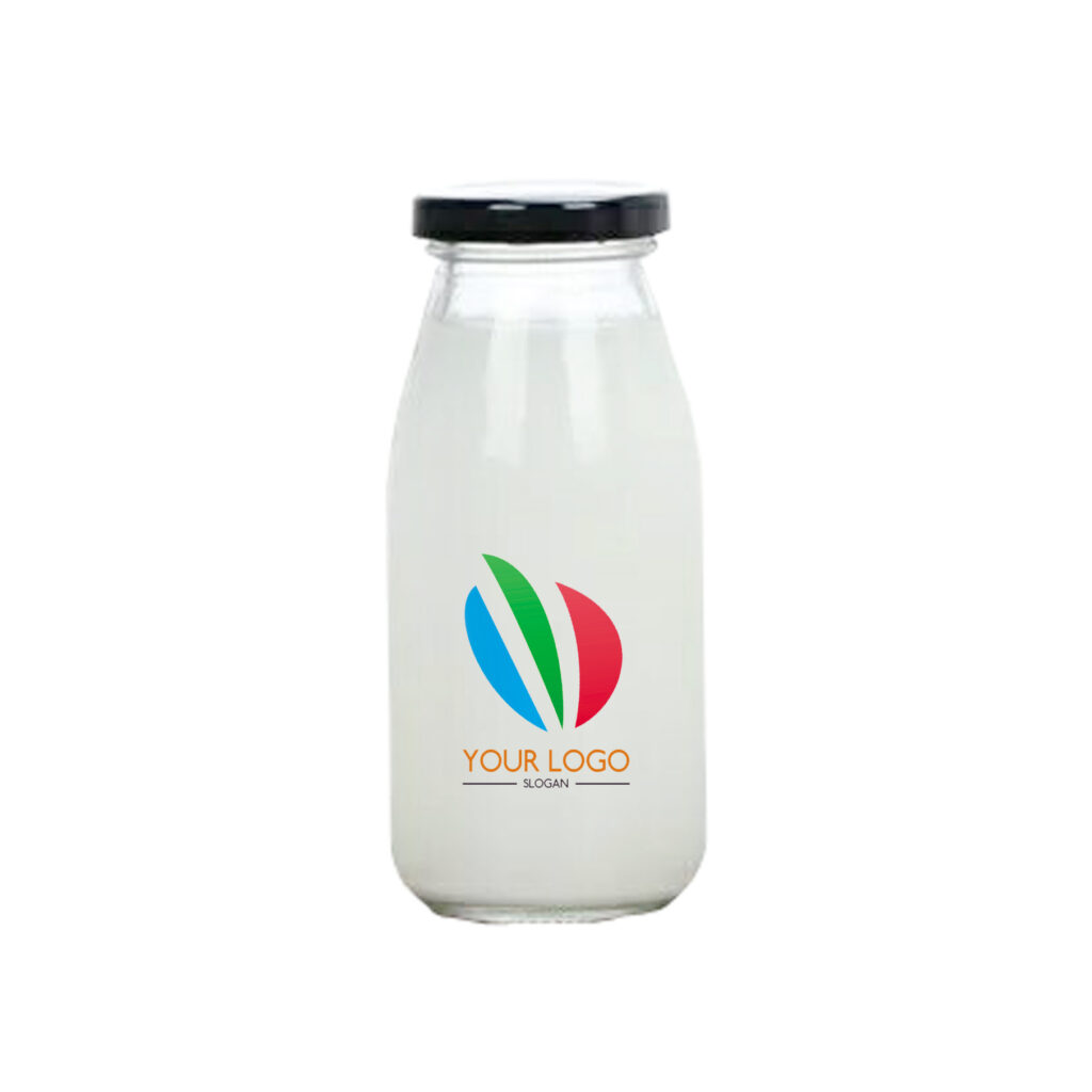 17oz Glass Milk Bottle with Screw Iron Cap