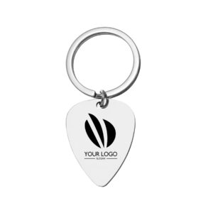 Stainless Steel Guitar Pick Key Chain