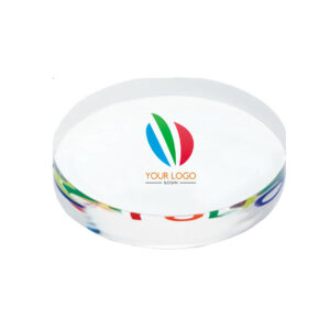 Oval Clear Acrylic Paperweight