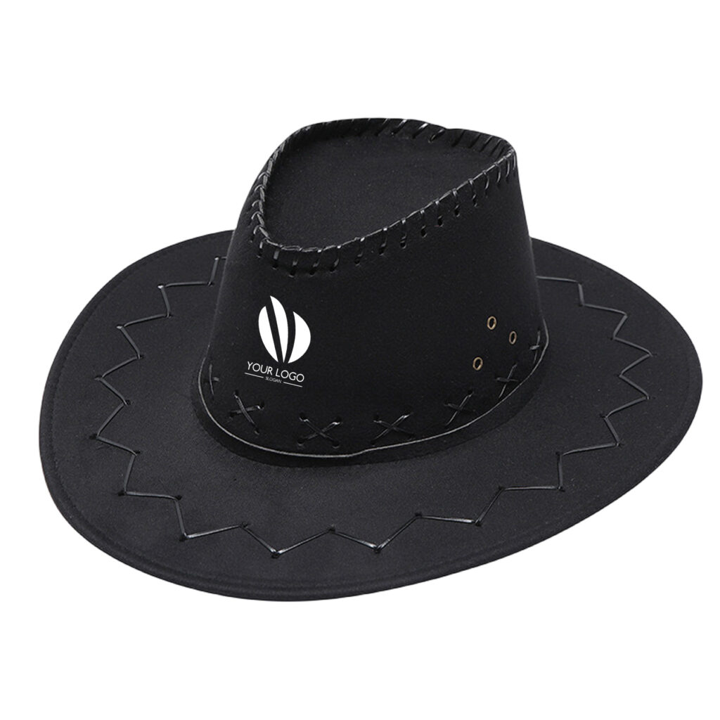 Faux Leather Western Cowboy Hat