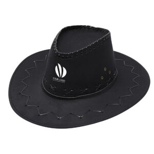 Faux Leather Western Cowboy Hat