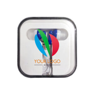 Portable Wired Earbud in Plastic Case