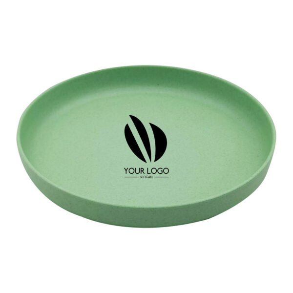 7in Solid Color Bamboo Fiber Dinner Plate