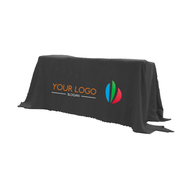 9 ft Imprinted Back Closed Tablecloth for Trade Shows